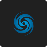 TurbineAero Black and Blue Logo